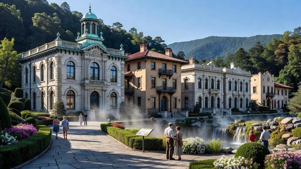 Historic Bathhouse Row at Hot Springs National Park, Arkansas