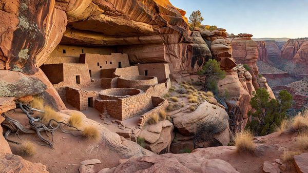 Cliff Palace Ancestral Puebloan cliff dwellings at Mesa Verde, Colorado